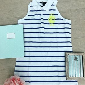 Ralph BLue and White Lauren Striped Sleveless